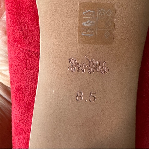 Coach Georgina Red Suede Pump Size 8.5 heels - Picture 10 of 11